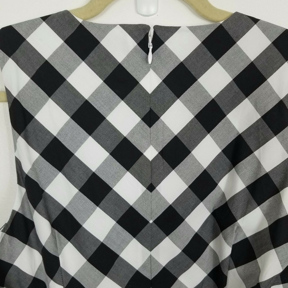 J Crew Faux Wrap Gingham Poplin Midi Dress Size 10 - Picture 7 of 10